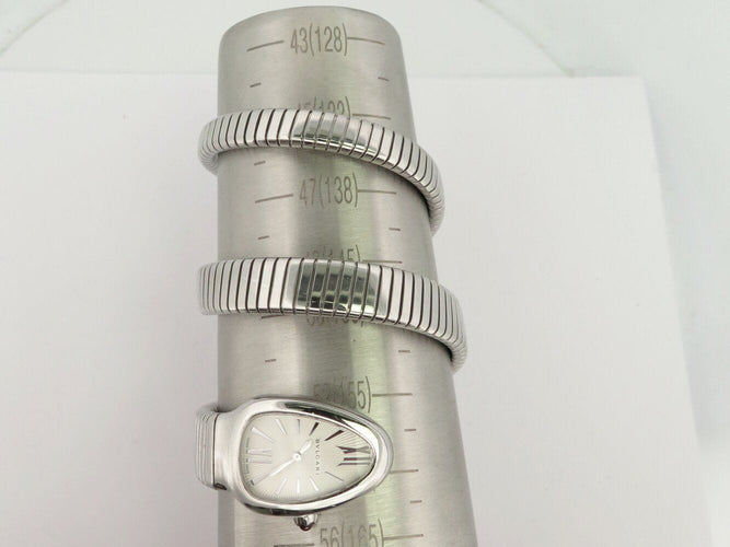 Montre montre BULGARI serpenti tubogas sp35s 101911 35mm acier lady quartz 58 Facettes 272424