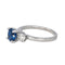 Bague 54 Bague Or blanc Saphir, Diamant 58 Facettes 4170179CN