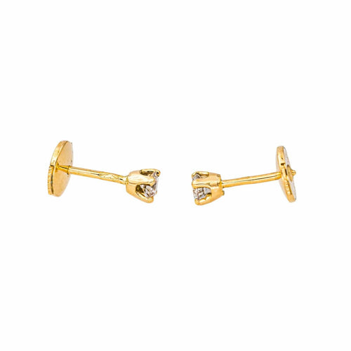 Boucles d'oreilles Boucles d'oreilles Puces Or jaune Diamant 58 Facettes 4608586CN