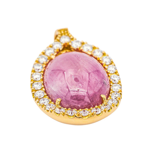 Pendentif Pendentif Or jaune Rubis, Diamant 58 Facettes 3944483CN