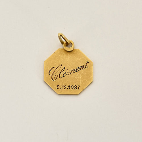 Pendentif Augis - Médaille en or jaune 58 Facettes NAR04882