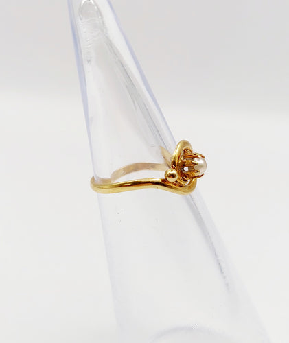 Bague 41 MINI bague antique or perle et monture tourbillon (circa 1900) 58 Facettes A06300