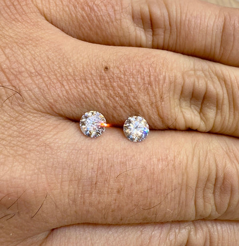 Boucles d'oreilles Paire de diamants pour puces d’oreilles 58 Facettes