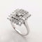 Bague 55 Bague or blanc diamants certifié HRD 58 Facettes