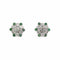 Boucles d'oreilles Boucles d'oreilles Flocons - Or blanc, Emeraudes et Diamants 58 Facettes 250356R
