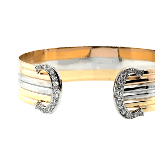 Bracelet CARTIER - bracelet modèle double c 3 ors 58 Facettes 1.0000184/1