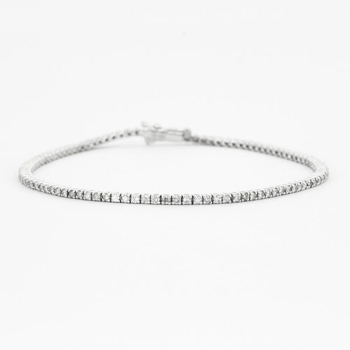 Bracelet Bracelet Tennis ligne diamants or gris 58 Facettes GU29