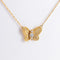 Collier Collier papillon or jaune et diamants 58 Facettes