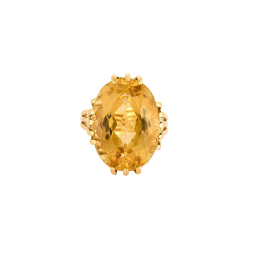 Bague 53 Bague or jaune Citrine 58 Facettes LP1084