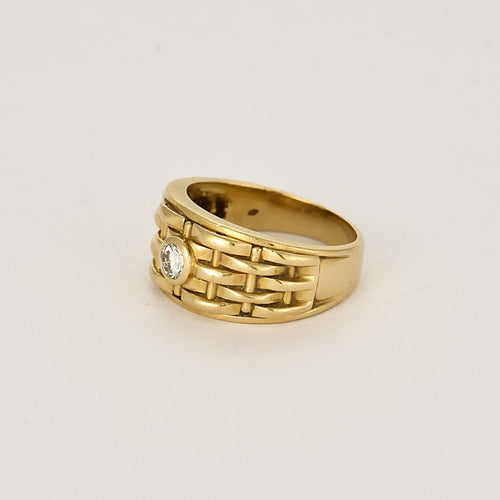 Bague Bague en Or jaune 18k Diamant 58 Facettes CHA0842