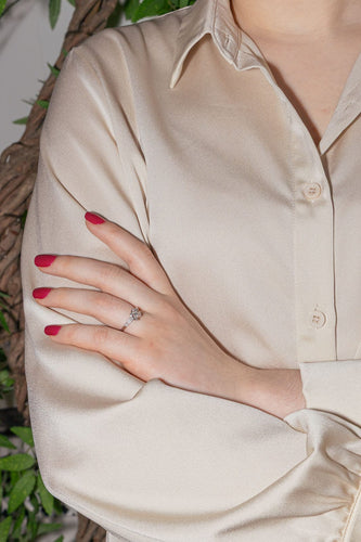 Bague 54 Mauboussin Bague Solitaire Sacré Désir Or blanc Diamant 58 Facettes 4098667RV