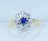 Bague 53 Bague marguerite en or, saphir et diamants 58 Facettes AB572