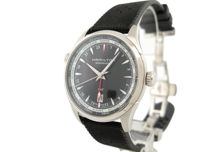 Montre montre HAMILTON jazzmaster gmt h32695731 40mm automatique boite 58 Facettes 266765