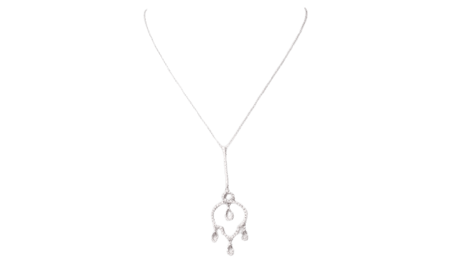 Collier Collier en or blanc et diamants 58 Facettes 32966