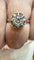 Bague 50 Solitaire ancien en platine et diamant T50 ajustable 58 Facettes