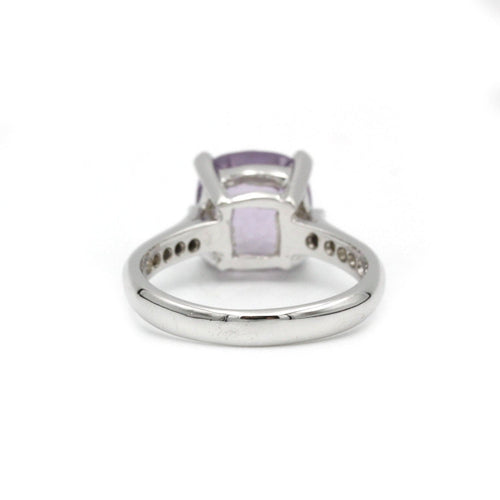 Bague 53 Bague or diamants améthyste 58 Facettes 240053SP
