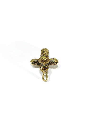 Pendentif Pendentif Croix Filigranée Or Jaune 58 Facettes