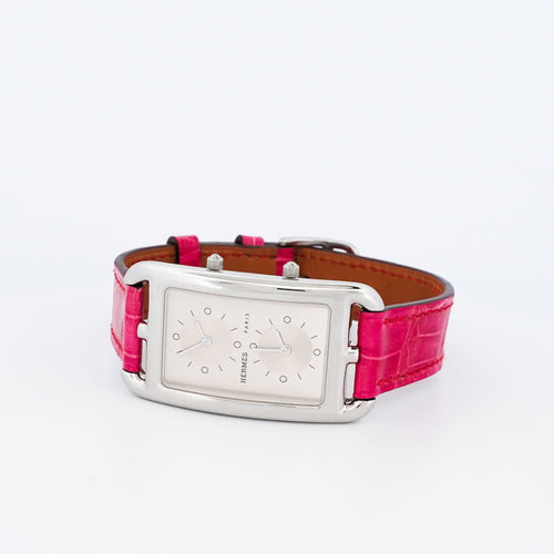 Montre Hermès Cape Cod Dual Time - Cadran argenté - GM 58 Facettes