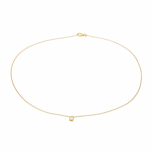 Collier Collier Solitaire Or jaune Diamant 58 Facettes 3884546CN