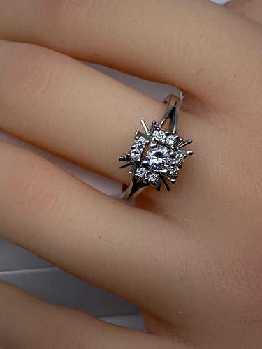 Bague 55 Bague Margueritte en Or blanc & Diamants 58 Facettes AB72