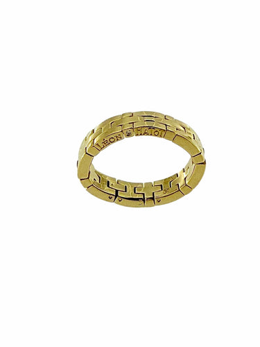 Bague 56 Bague flexible or jaune avec diamant Leon Hatot 58 Facettes