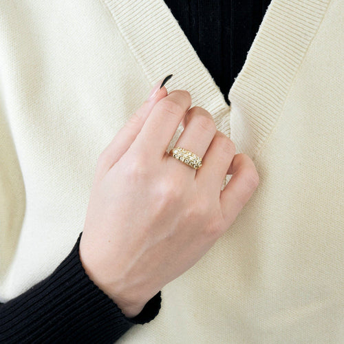 Bague 52.5 Bague or jaune diamants 58 Facettes LP979/11