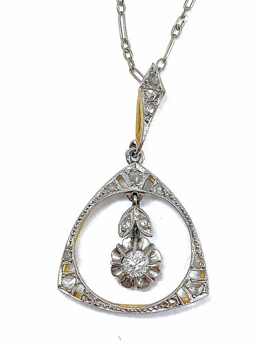 Art Nouveau pendant on chain