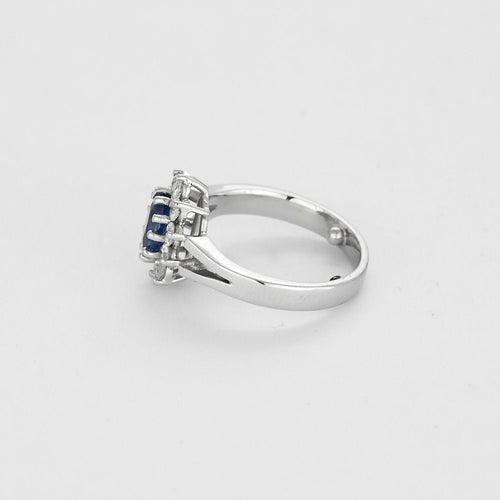 Bague 47 Bague en Or blanc, saphir et diamants 58 Facettes DADB-05