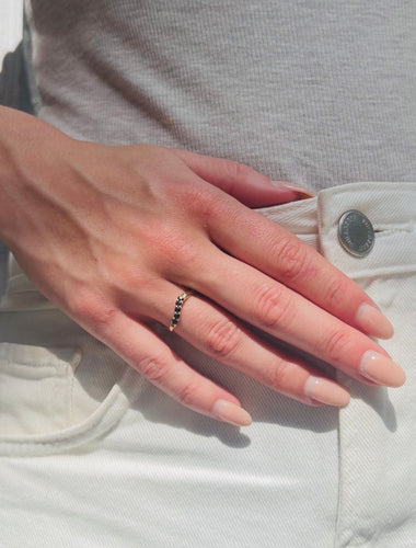 Bague Bague vintage avec saphirs bleus 58 Facettes 2505009