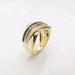 Bague 54 Bague or jaune saphirs et diamants 58 Facettes