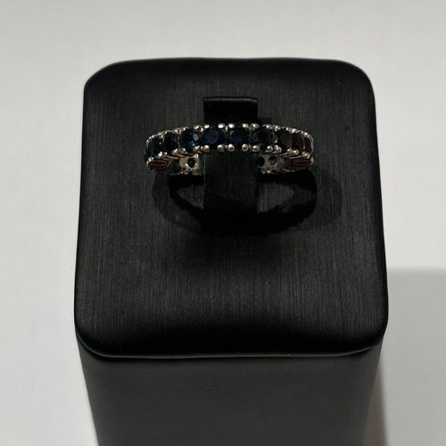 Bague 59 Alliance or blanc saphirs 58 Facettes