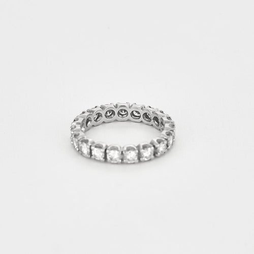 Bague 51.5 Alliance américaine en or blanc et diamants 58 Facettes COG04962