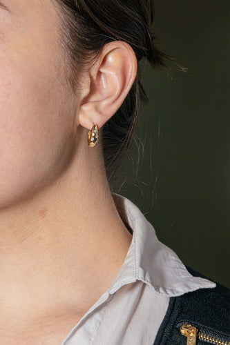 Boucles d'oreilles Boucles d'oreilles Demi créoles Or jaune Diamant 58 Facettes 3876020CN