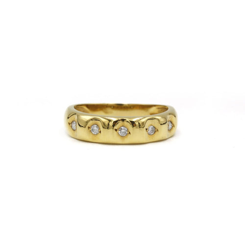 Bague 55 Bague or jaune diamants 58 Facettes 210007R
