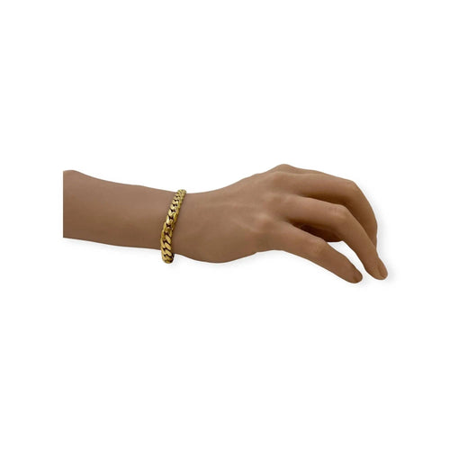 Bracelet Bracelet or jaune maille gourmette épaisse 58 Facettes 330081211