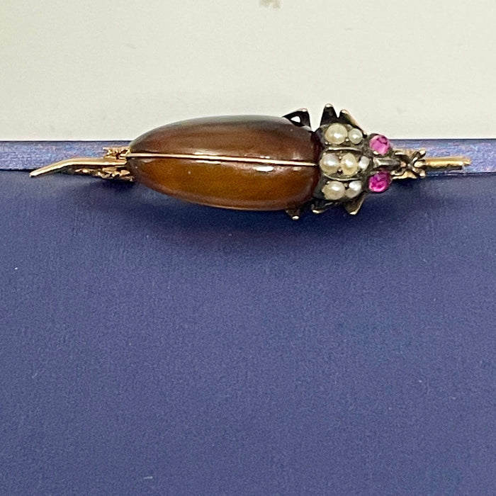 Broche de escarabajo modernista