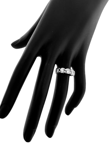 Bague 51.9 Bague en or blanc des diamants naturels 58 Facettes