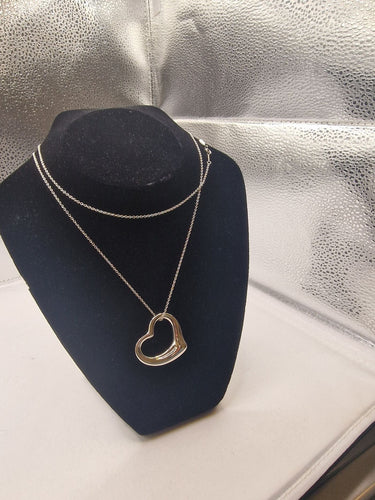 Pendentif Tiffany & Co. - Pendentif Peretti Cœur Ouvert en Argent 58 Facettes