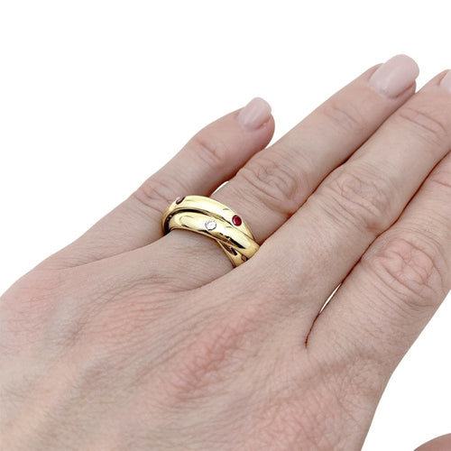 Yüzük 51 Yüzük Cartier, "Constellation", sarı altın, safirler, yakutlar, elmaslar. 58 Facettes 35360