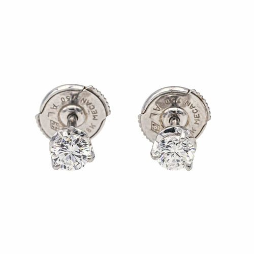 Boucles d'oreilles Boucles d'oreilles Puces Or blanc Diamant 58 Facettes 3904855CN