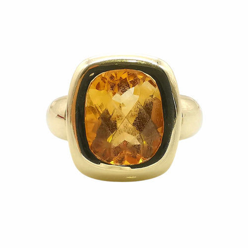 Bague 60 Bague or jaune & citrine 58 Facettes