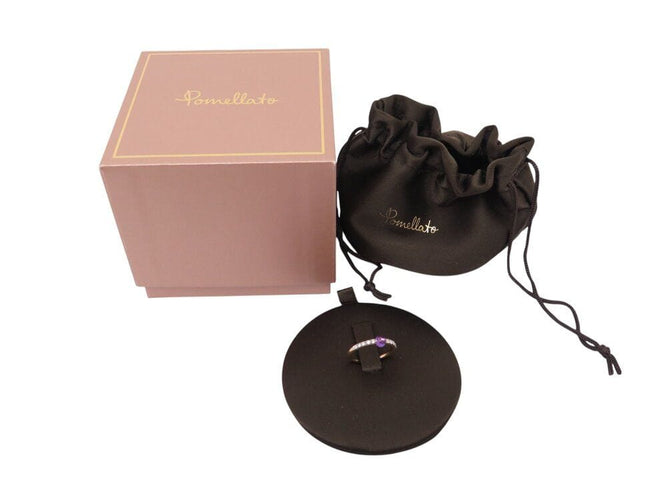 Bague 52 bague POMELLATO m'ama non m'ama amethyste 52 diamants en or jaune 18k 58 Facettes 268364