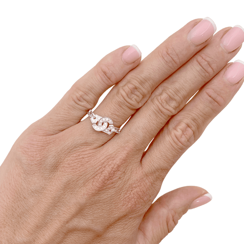 Bague 54 Bague Dinh Van, "Menottes R7.5", or blanc, diamants. 58 Facettes 34749