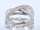 Bague 54 Bague design en or blanc avec diamants taille brillant 58 Facettes 2180