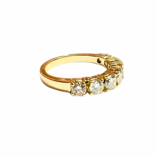 Bague 53.5 Demi-alliance 8 diamants 58 Facettes Q170B