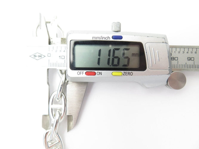 bracelet HERMES chaine d'ancre gm h101672b 12 maillons argent 70gr