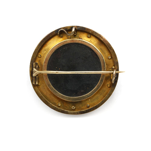 Broche Broche Uranie - Or, Emeraudes, Diamants & Camée Agate 58 Facettes 250380R