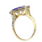 Bague 50 Bague de fiançailles Art Déco vintage en diamant avec émail bleu 58 Facettes 22236-0281