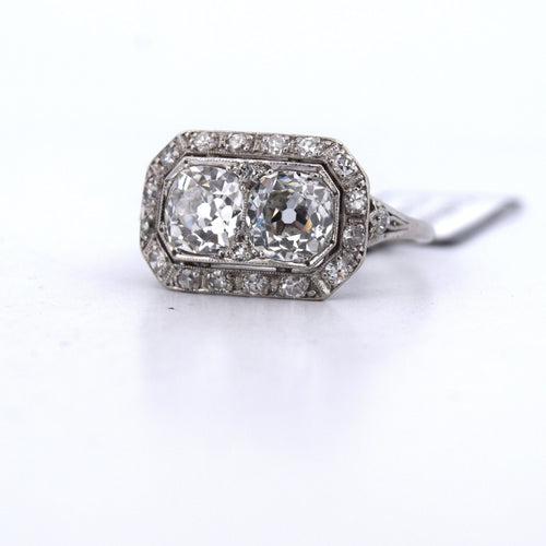 Bague 59 Bague déco en platine et diamants 58 Facettes