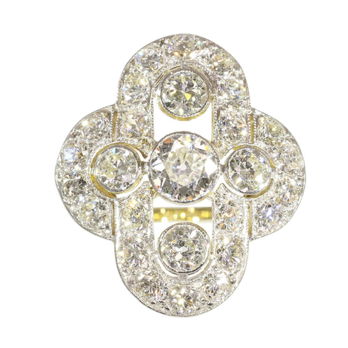 Bague 52 Élégance déco vintage : bague en diamant des années 1930 58 Facettes 23345-0110